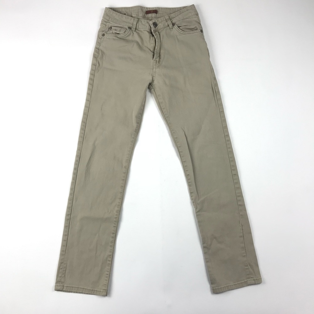 7 For All Mankind Boys Sz 14 Tan Slim Khaki Pants